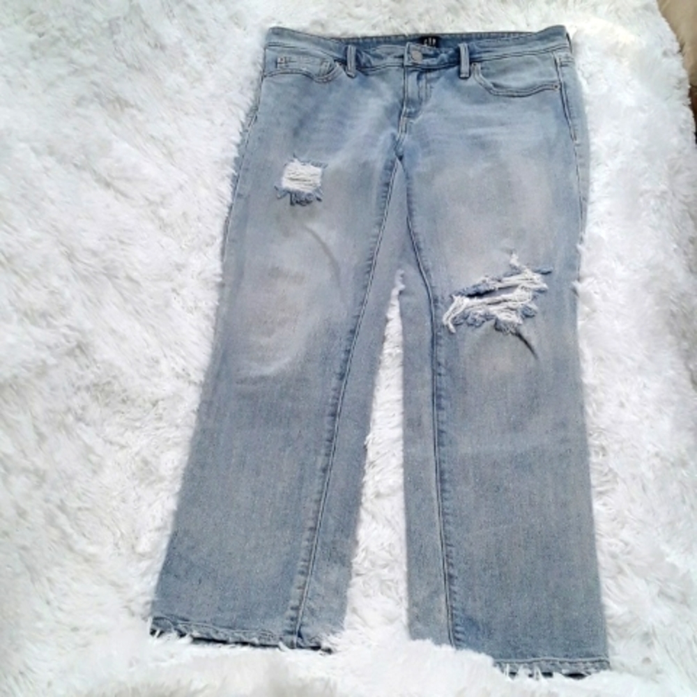 Gap Girlfriend Womens Distressed Jeans Size 26